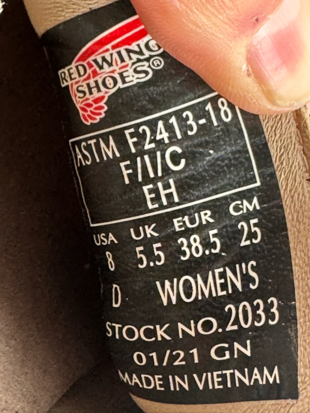Red Wing 2033 Women 8 D Zero-G Lite Safety Toe Slip On Work Shoes Brown Leather - Picture 2 of 8